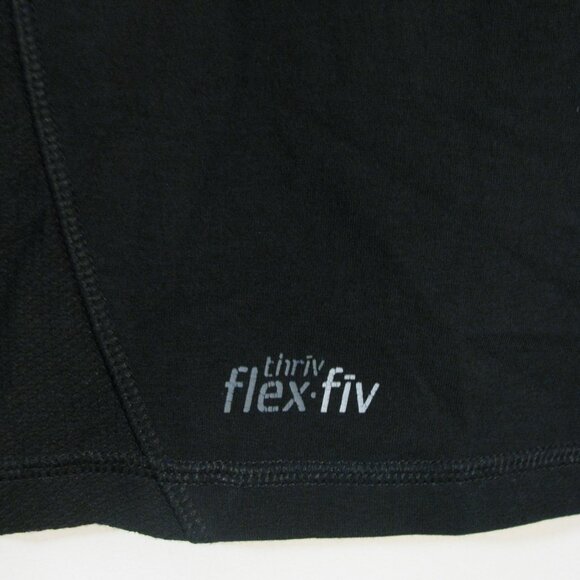 thriv Athletic Tank Top Large Flex Fiv Built in Bra Black Stretch Gym Workout - Picture 3 of 5